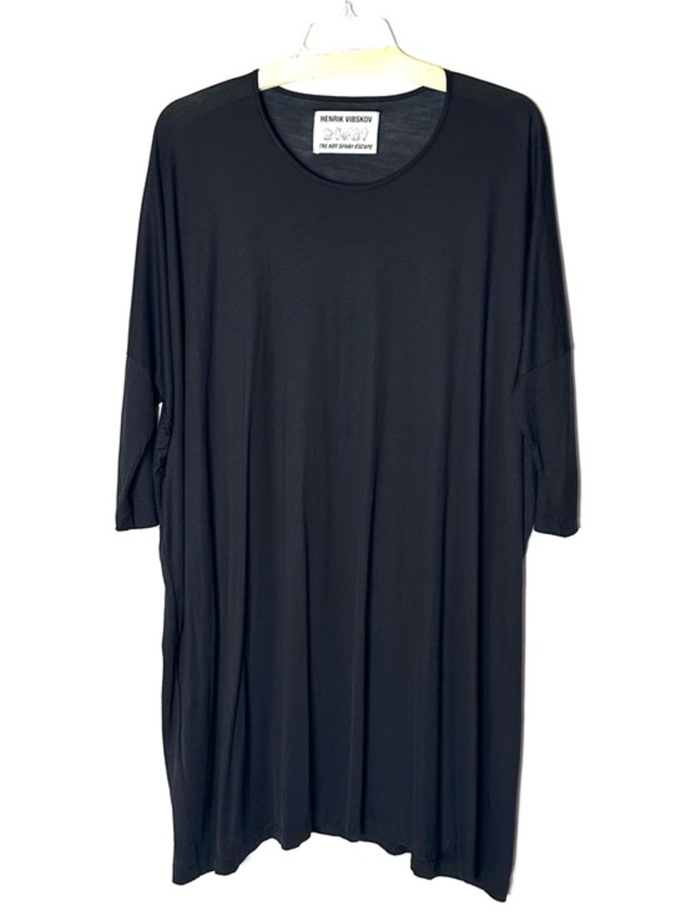 Henrik Vibskov Unisex Oversized 3/4 Dolman Sleeve Tencel Tunic Dress OS